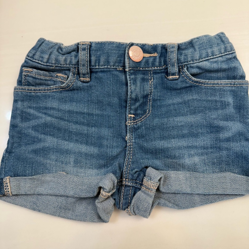 GAP Blue Denim Shorts with Rolled Hems